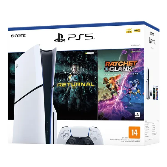 Console Playstation 5 Slim Disc + 2 Jogos 1 Cont - So000124ps5