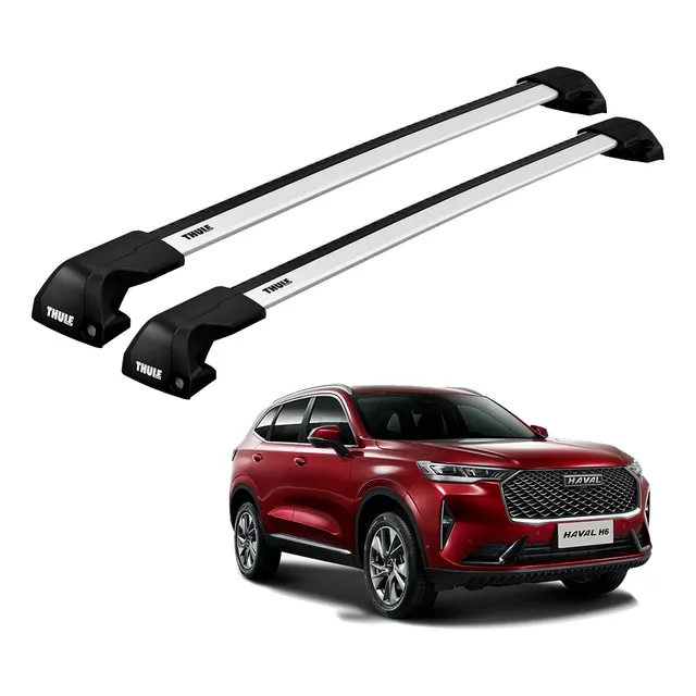 Rack De Teto Thule Wingbar Edge Gwm Haval H6 Prata 2023/2024