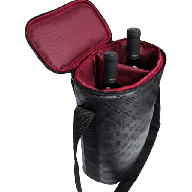 Bolsa Térmica Porta 2 Garrafas E Taças De Vinho Wine Bag 4kg Bolsa Térmica Porta 2 Garrafas E Taças De Vinho Wine Bag 4kg