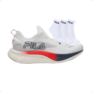 TĂȘnis Fila Float Maxxi 2 Pro Corrida Running + Kit 3 Meias TĂȘnis Fila Float Maxxi 2 Pro Corrida Running + Kit 3 Meias
