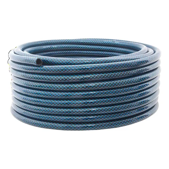 Manguera De Riego Presion 1 Pulgada X 25 Mts Pvc Reforzada Solyon Color Azul