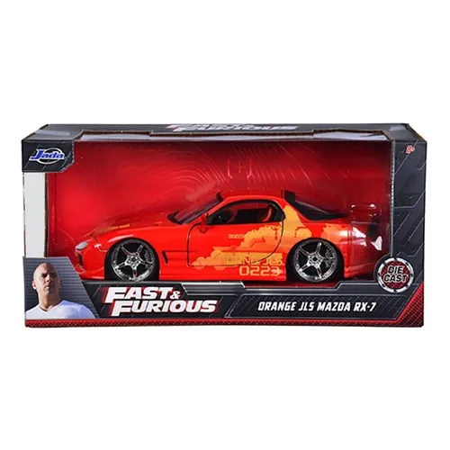 Jada 1:32 Mazda RX-7 Orange Jls Rápido Y Furioso F&f Color Naranja