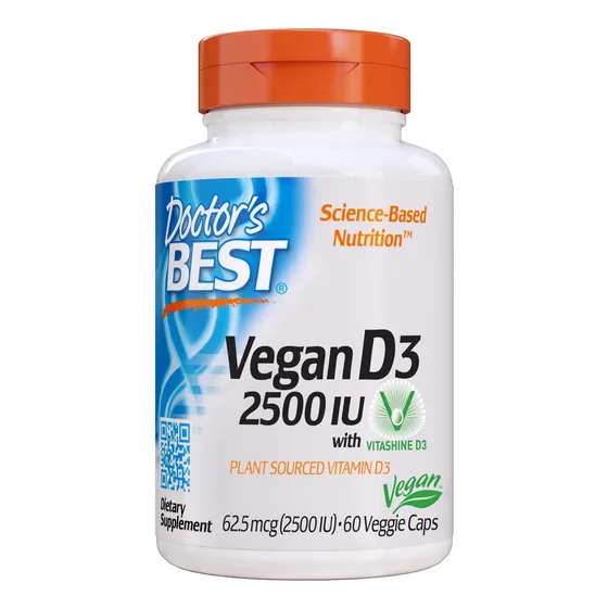 Suplemento Doctor's Best De Vitamina D3 2500 Ui 60 Tabletas