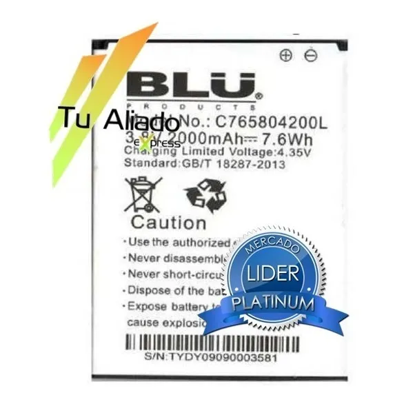 Bateria Blu Win Hd W510 W510u W510l Punto De Venta Nueva