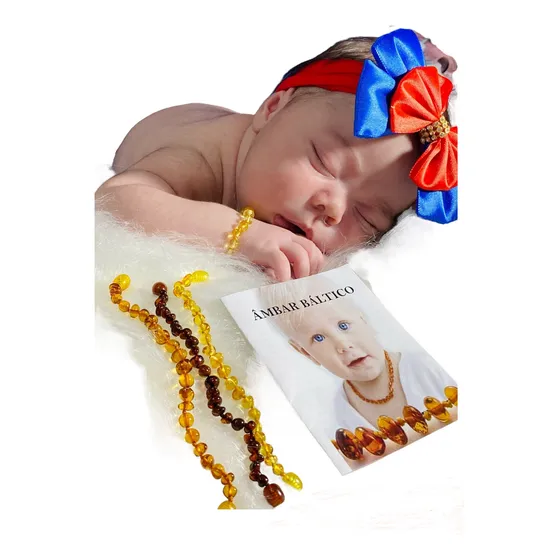 Pulseira De Âmbar Infantil - Várias Cores
