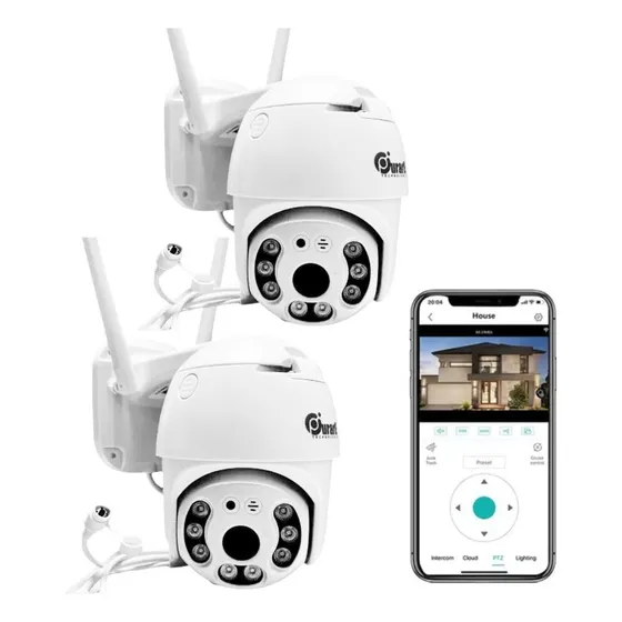 Camara Seguridad Wifi X2 Exterior Domo Audio Zoom Purare®