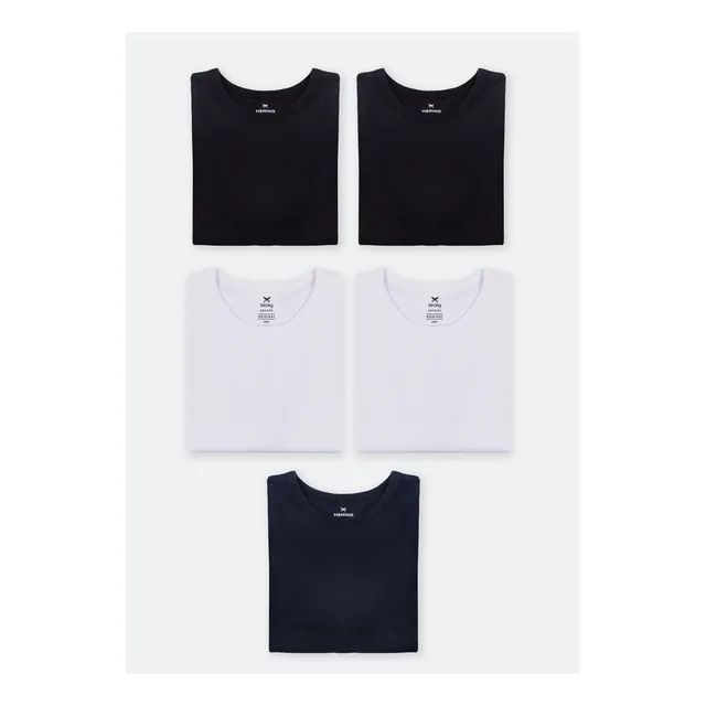 Kit Com 5 Camisetas Masculinas BĂĄsicas Hering Kit Com 5 Camisetas Masculinas BĂĄsicas Hering
