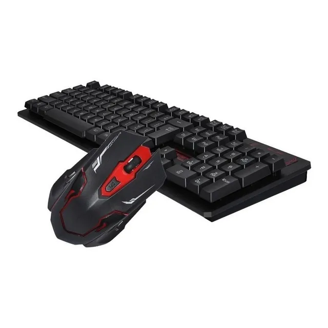 Combo Teclado Y Mouse Inalámbrico Hk6500 Color del mouse Negro Color del teclado Negro
