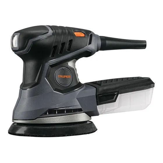 Truper LIRO-5N Lijadora Industrial Roto Orbital 5 +3 Lijas, Color Gris Frecuencia 60 Hz 110V