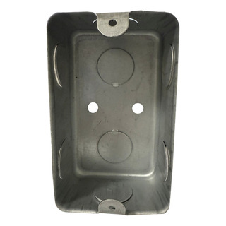 Caja Chalupa 2x4 De Acero Galvanizado 10 Pzs Plateado Caja Chalupa 2x4 De Acero Galvanizado 10 Pzs Plateado