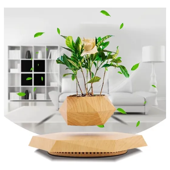 Planta Artificial Levitación Elegante Magnética 360 Grado