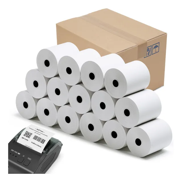 Skonyon Caja Papel Rollos Termico 80x70 Impresora 50rollos