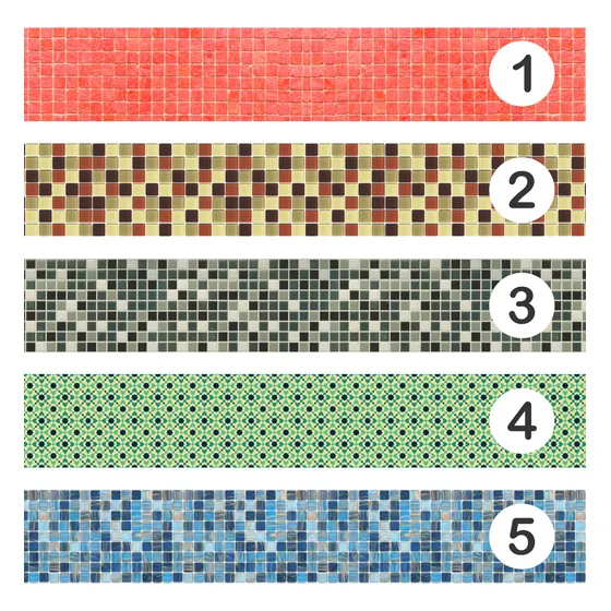 Guardas De Vinilo Para Azulejos. Cocina. Baños. Venecitas. 10x100 Cm. Autoadhesivas. Diseño A Elección. Vinilicas.