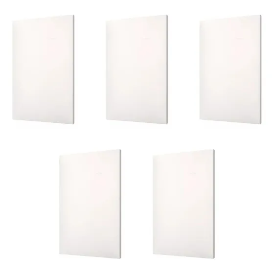 Kit 5 Placa/espelho 4x2 Cega Branco Pial Plus+ 618500bc