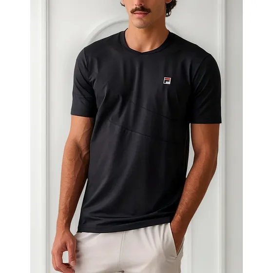 Remera Fila Flag Hombre Deportiva Corta Poliester