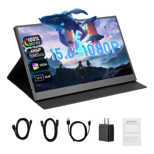 Monitor Portátil 15.6 Pulgadas Pantalla Gamer Typec Hdmi Led