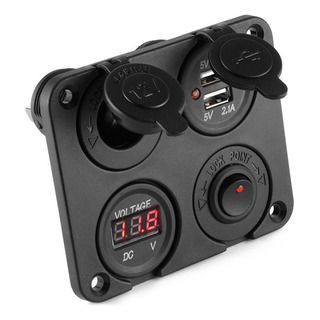 / Enchufe Cc De 12v-24v Con Encendedor Y 2 Puertos Usb / Enchufe Cc De 12v-24v Con Encendedor Y 2 Puertos Usb