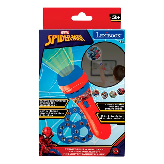 Linterna Proyector Con 3 Discos Lexibook Spiderman