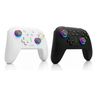 Controle Joystick Sem Fio Compatível Pc Android Ios Preto