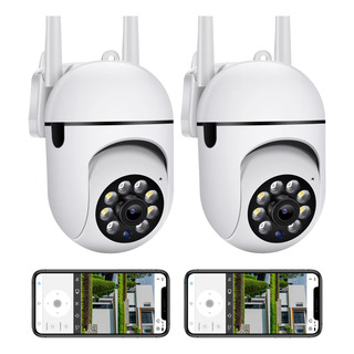 Cámara De Seguridad Wifi Visión Nocturna Con Alarma 2 Piezas Cámara De Seguridad Wifi Visión Nocturna Con Alarma 2 Piezas