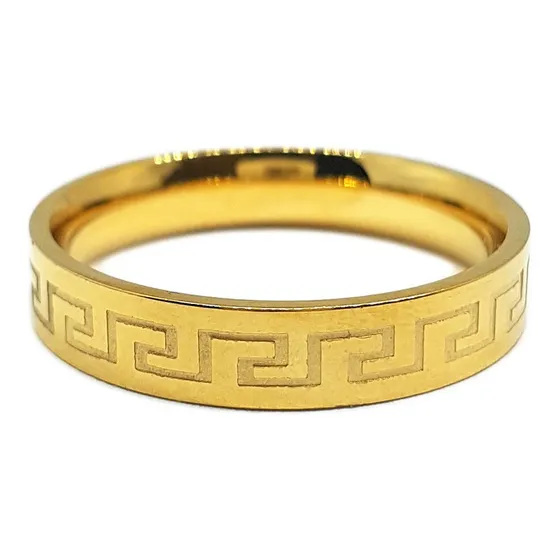 Anillo Argolla De Acero Para Hombre Egipcio