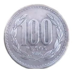 Moeda 100 Pesos Chilenos 1984