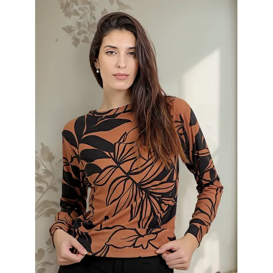 Buzo Morley Mujer Soluna Moda Estampado Hojas