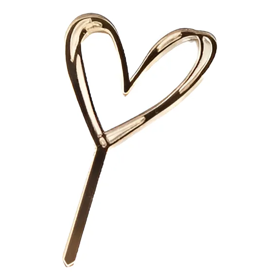 Muni Party Cup Cake Topper Corazón Hand Made Oro X3