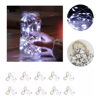 Luces Led Alambre Con Pilas Pack X10u Cotillon Decoracion Luces Led Alambre Con Pilas Pack X10u Cotillon Decoracion