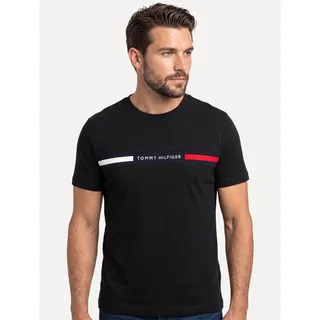 Camiseta Tommy Hilfiger Chest Insert Logo Preta - Original