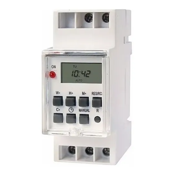 Temporizador Timer Programable Digital Riel Din Zurich 2hp