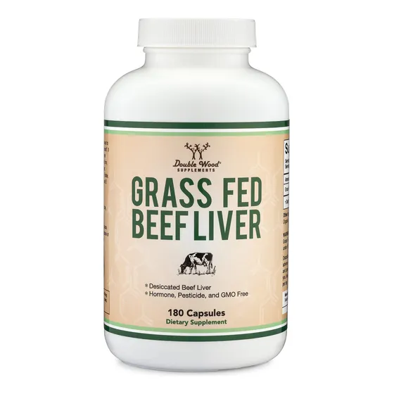 Suplemento Double Wood Beef Liver 180 Cápsulas Durante 3 Mes