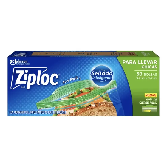Bolsa Ziploc Llevar Chica 50u