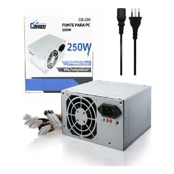 Fonte De Alimentação Para Pc Cowboy Atx 250w 127/220V Cor Prata 127/220V