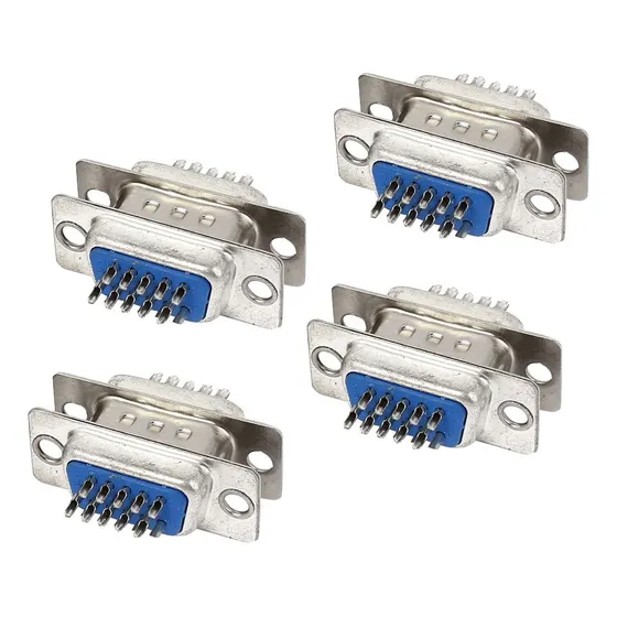 Uxcell Db15 15-pin 3-row Macho A Hembra Conector Vga Cable A