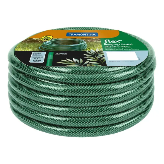 Mangueira Flexível Pvc De Jardim 1/2 Tramontina 3 Camadas 300m