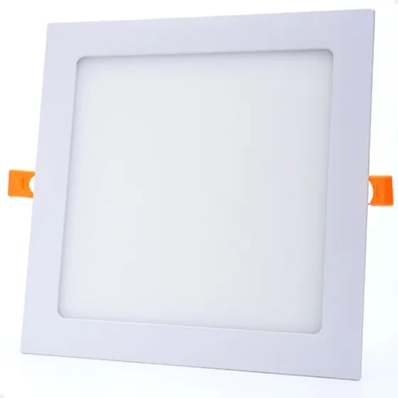 Plafon Painel LED Quadrado Recuado de embutir 15W 7000K (127/220V) Marca Lorben - 17x17cm, Luz Branca e Design Moderno