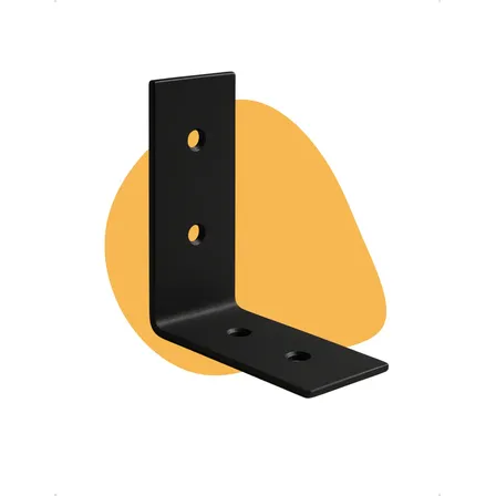 10 Pç Cantoneira Suporte União Em L 100x100x40mm Gabaritado