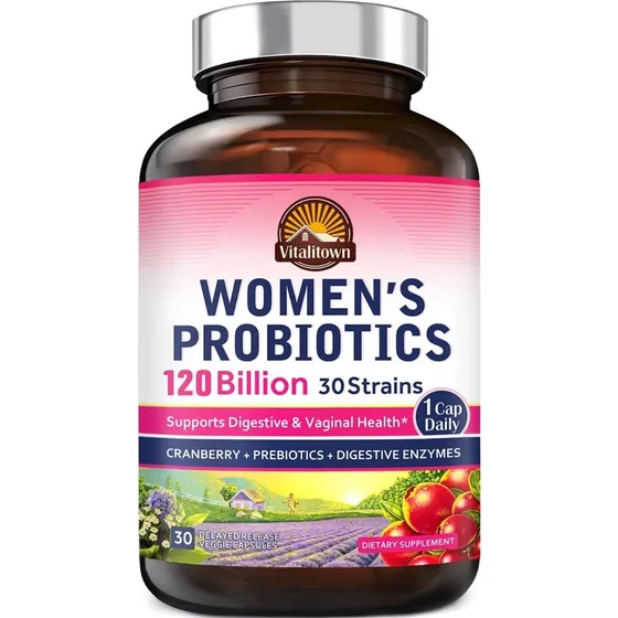 Probioticos Mujer Vaginal Digestivo Vitalitown 120 Billones Sabor Arándano