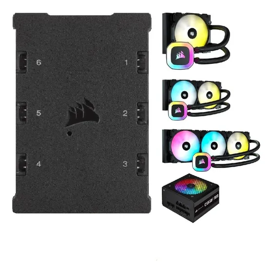 Controlador Corsair Hub Water Cooler E Fan Rgb New Core Icue