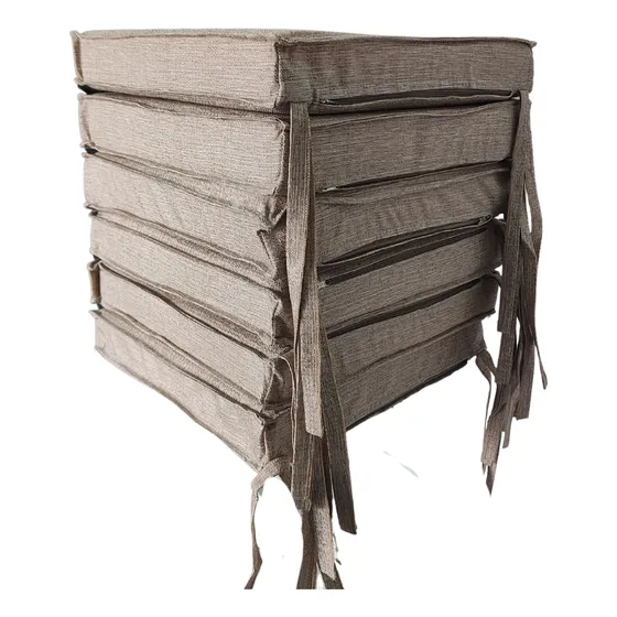 Almohadones Sillas 40x40x7cm En Pana O Chenille Anti Mancha