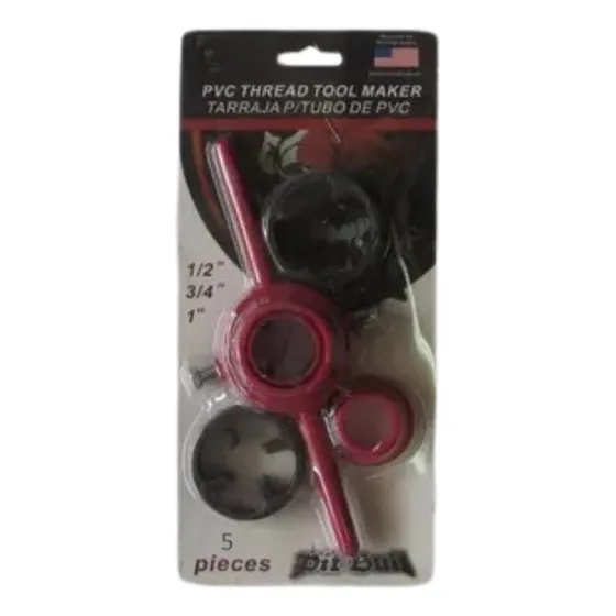 Juego Para Hacer Roscas En Tubo Pvc Terrajas ½ ¾ 1 Pulgada