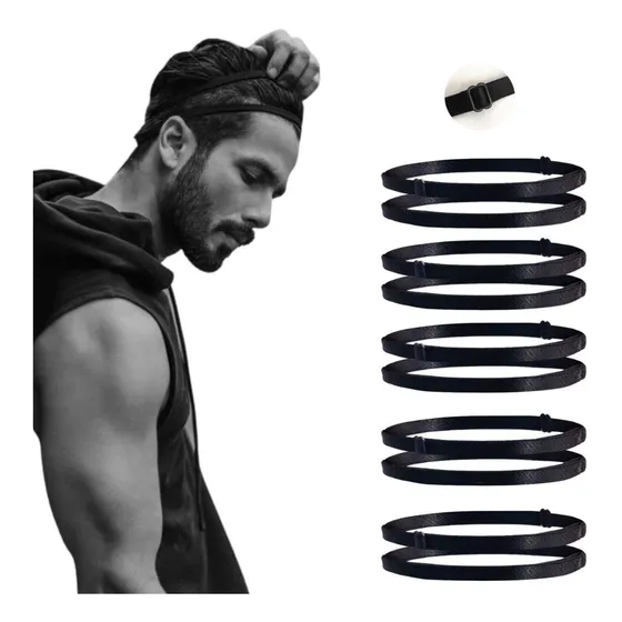 Kit 10 Elasticos Faixa De Cabelo Tiara Afro Puff Jogador Top