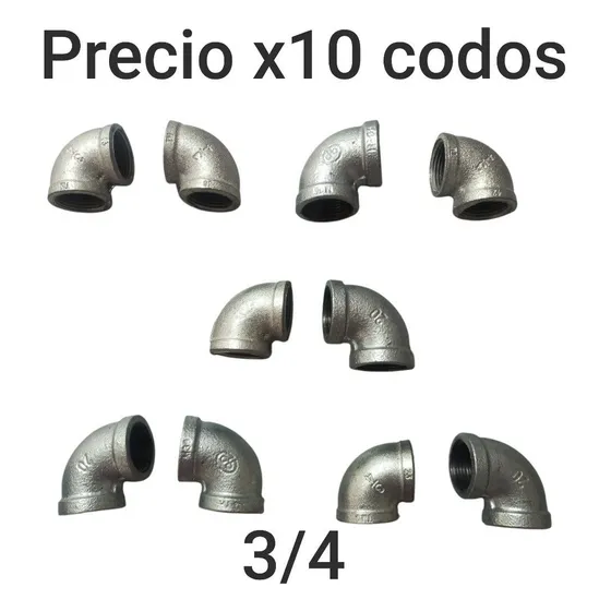 Codo Conexion Gavlvanizada 3/4