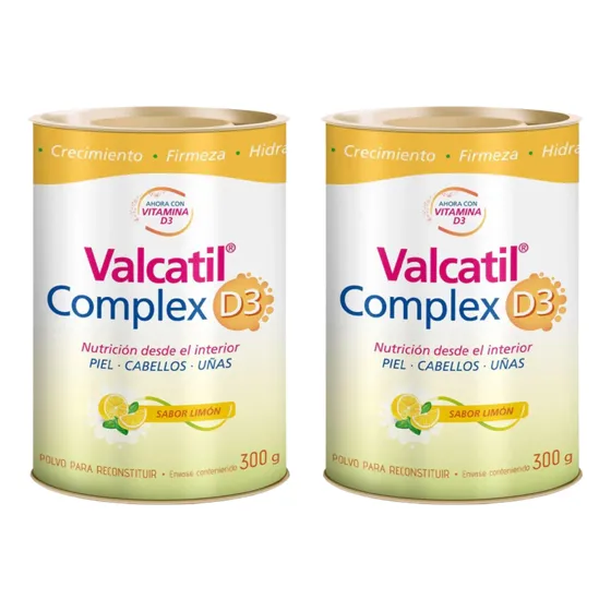 Combo X2 Valcatil Complex D3 Cabellos Y Uñas Limón 300g