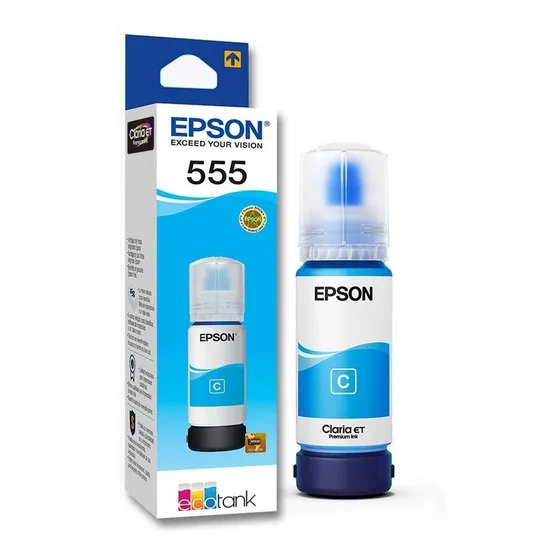 Tinta Epson Original T555220 Cyan Para L8160 Y L8180 