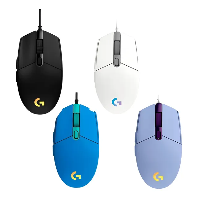 Mouse Ratón Cableado Logitech G203 Gamer Rgb Lightsync Usb*