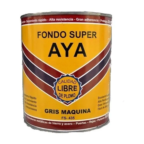 Fondo Gris Aya Metales Anticorrosivo Herreria 1/4 Galon