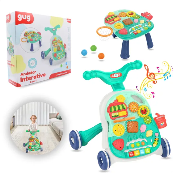 Andador Interativo Infantil 2 Em 1 - Shiny Toys