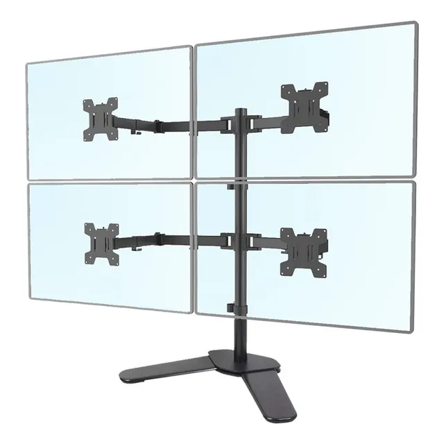 Soporte Monitor Brazo Elevador Alzador Base Para 4 Monitores